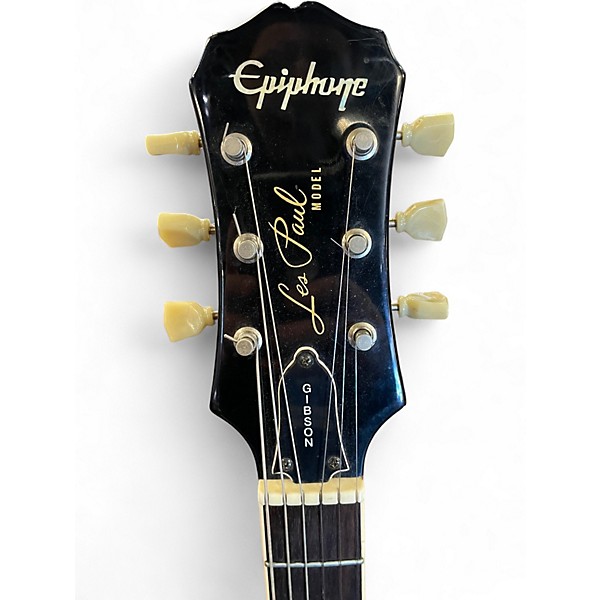 Vintage 1993 Epiphone Les Paul Standard Iced Tea Solid Body Electric Guitar