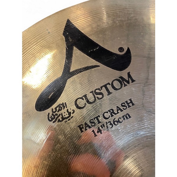 Used Zildjian 14in A Custom Fast Crash Cymbal