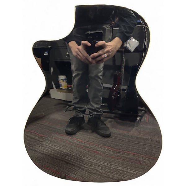 Used Fender Kingman Acoustic Electric Bass Black Acoustic Bass Guitar