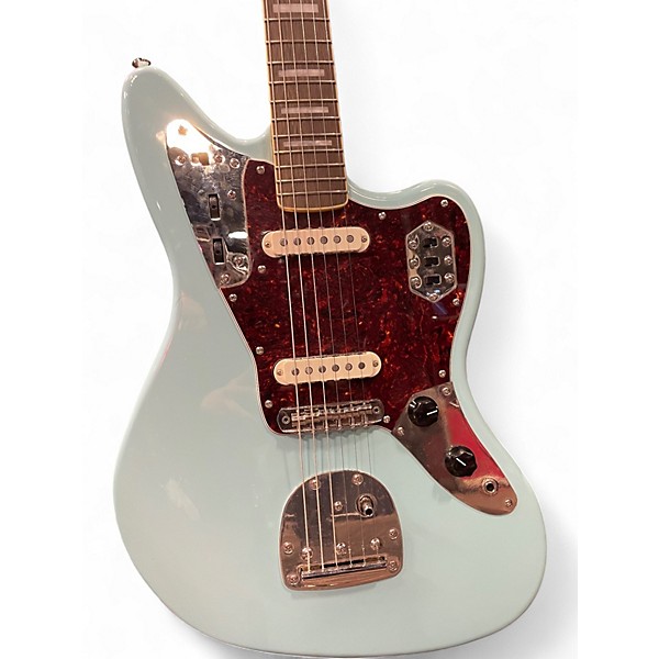 Used Squier JAGUAR Turquoise Solid Body Electric Guitar