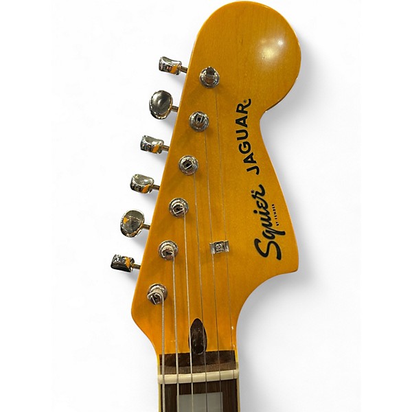 Used Squier JAGUAR Turquoise Solid Body Electric Guitar