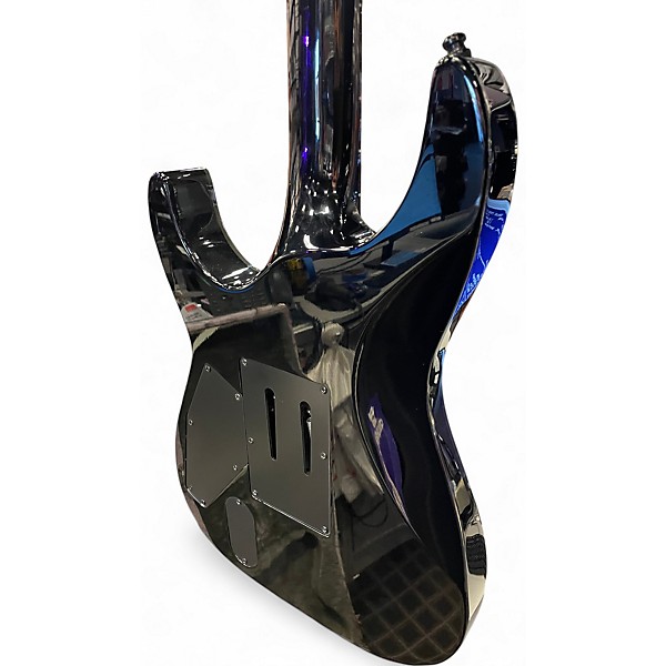 Used ESP LTD KH DEMONOLOGY BLACK W/ WHITE RUNES Solid Body Electric Guitar