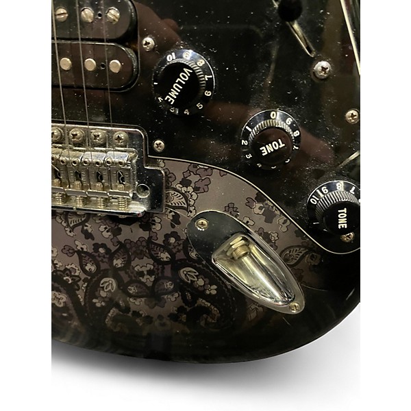 Used Fender Player Stratocaster HSS Black Paisley Solid Body Electric Guitar