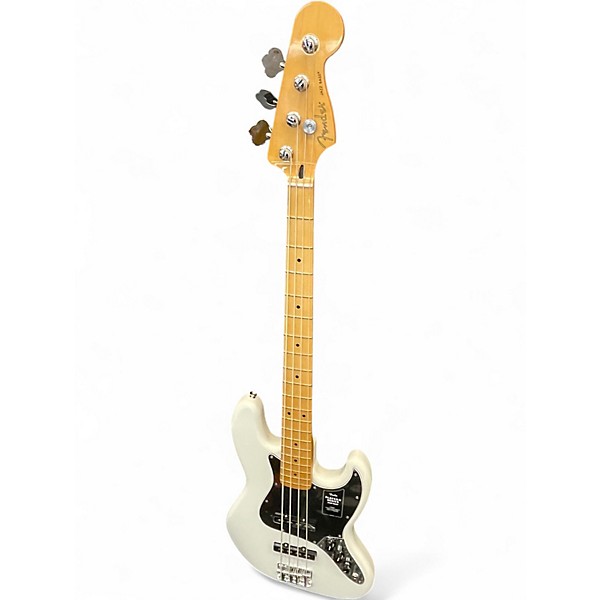 Used Fender Player II Jazz Bass Black and White Electric Bass Guitar