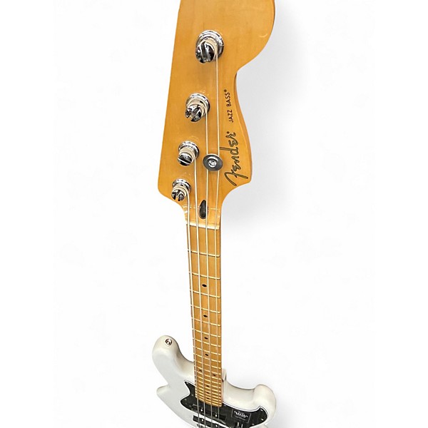 Used Fender Player II Jazz Bass Black and White Electric Bass Guitar