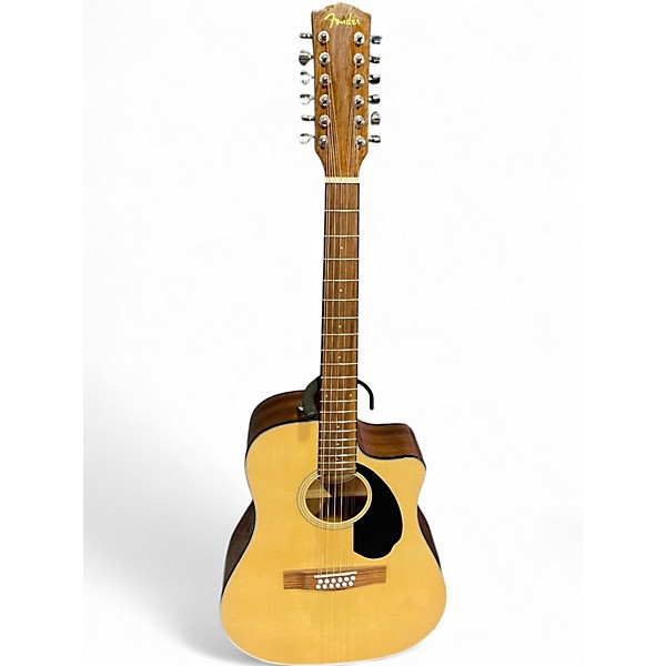 Used Fender CD60SCE Natural 12 String Acoustic Electric Guitar
