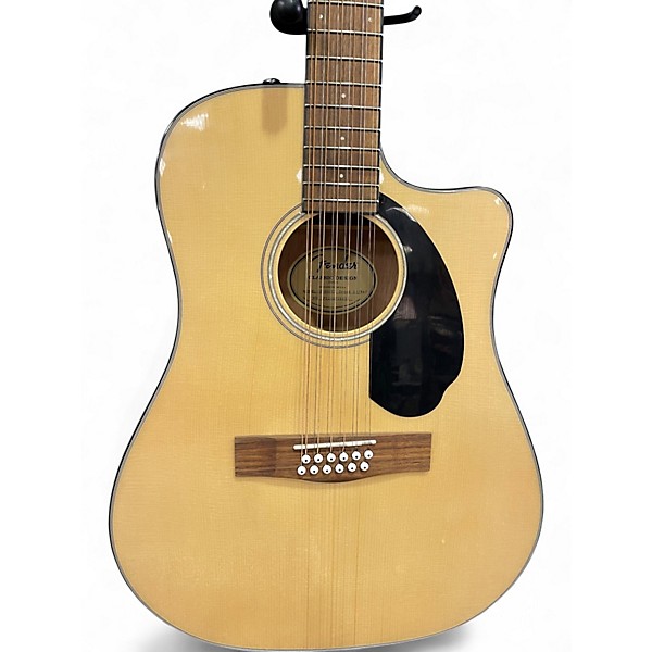 Used Fender CD60SCE Natural 12 String Acoustic Electric Guitar