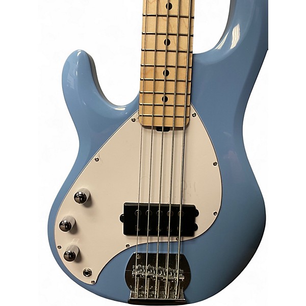 Used Sterling by Music Man Stingray5 Left Handed Blue Electric Bass Guitar