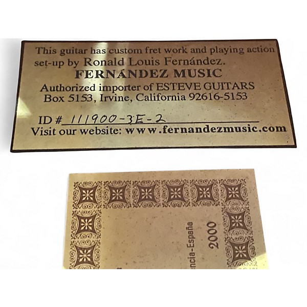 Used 2000 ESTEVE 1GR3E Natural Classical Acoustic Guitar