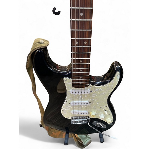 Used Squier Standard Stratocaster Black Solid Body Electric Guitar