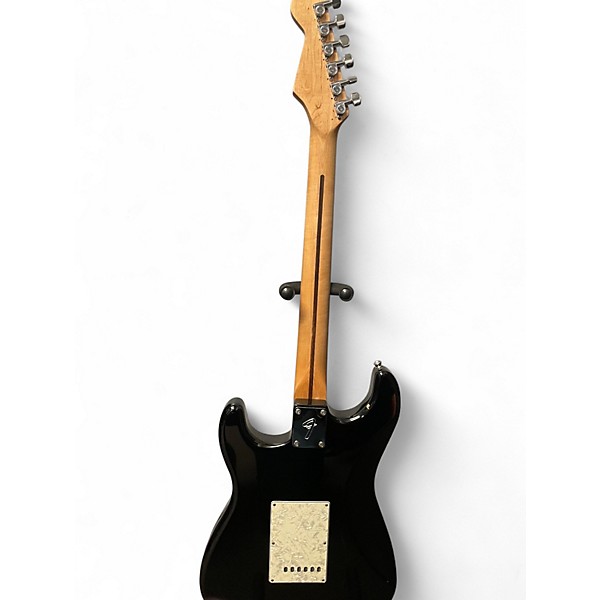 Vintage 1980s Fender Stratocaster Black Solid Body Electric Guitar