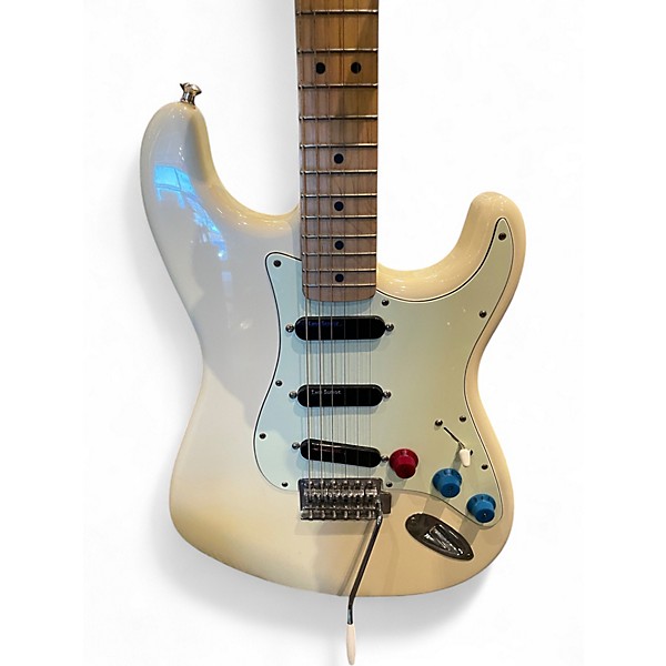Used Fender Standard Stratocaster Olympic White Solid Body Electric Guitar