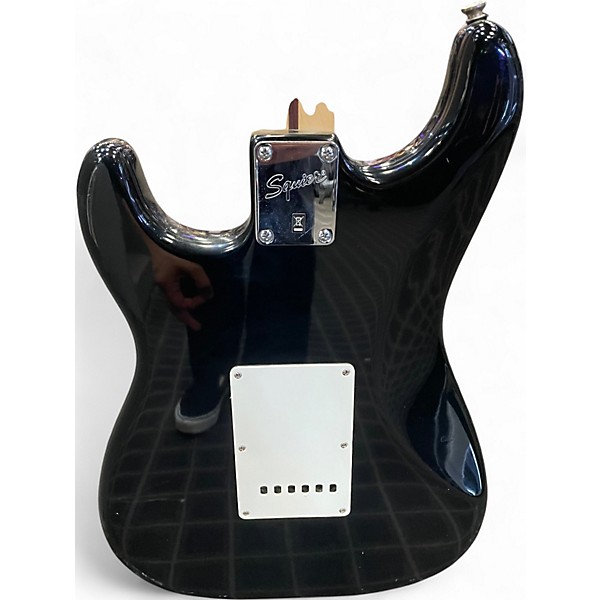 Used Squier Standard Stratocaster Black and White Solid Body Electric Guitar