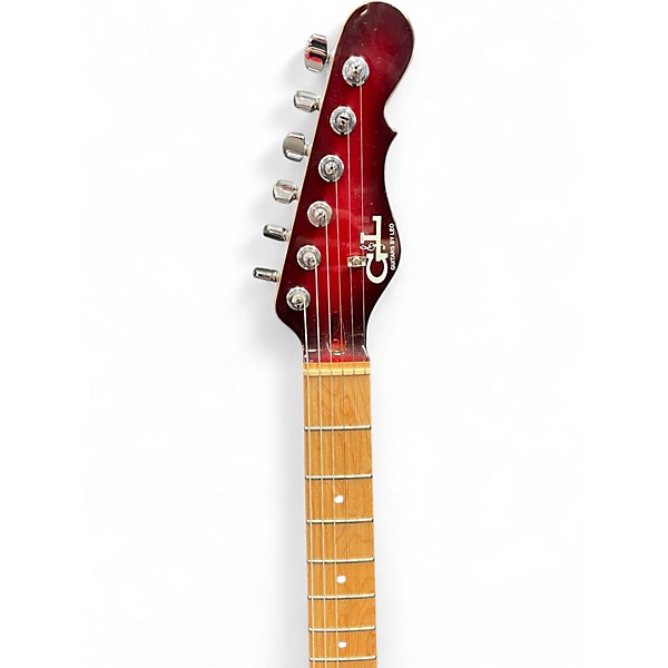 Used G&L ASAT Deluxe Trans Red Burst Solid Body Electric Guitar