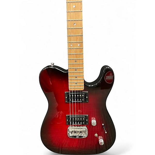 Used G&L ASAT Deluxe Trans Red Burst Solid Body Electric Guitar