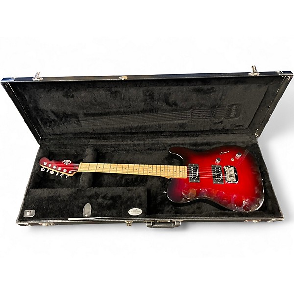 Used G&L ASAT Deluxe Trans Red Burst Solid Body Electric Guitar