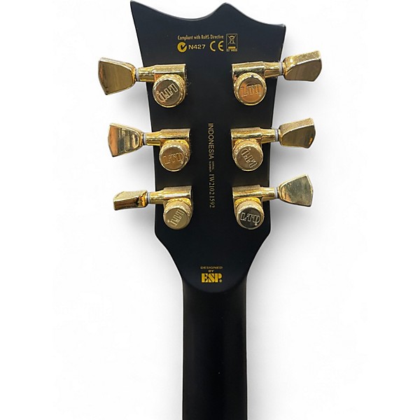 Used ESP LTD EC1000 Black and Gold Solid Body Electric Guitar
