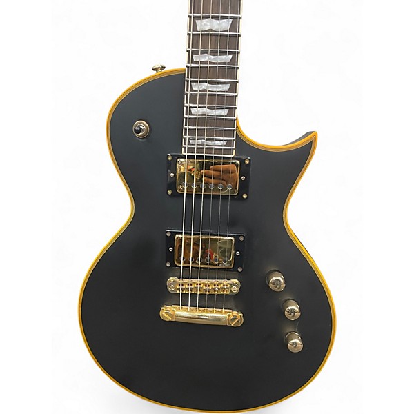 Used ESP LTD EC1000 Black and Gold Solid Body Electric Guitar