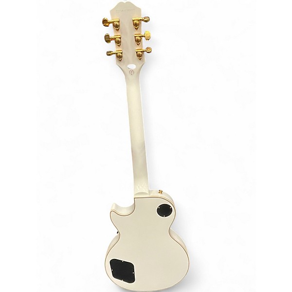 Used 2023 Epiphone Les Paul Custom White Solid Body Electric Guitar