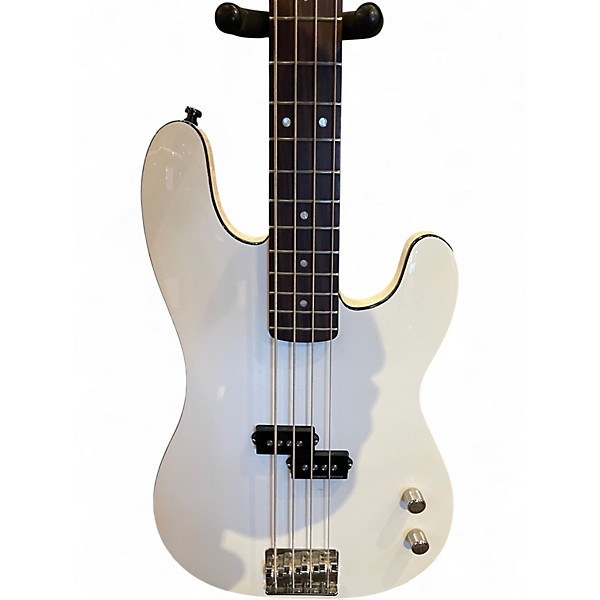 Used Fender Aerodyne Precision Bass Bright White Electric Bass Guitar