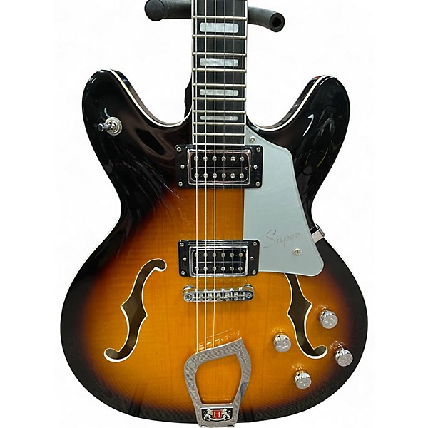 Used Hagstrom super viking Sunburst Hollow Body Electric Guitar