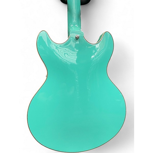 Used D'Angelico Premiere DC Surf Green Hollow Body Electric Guitar