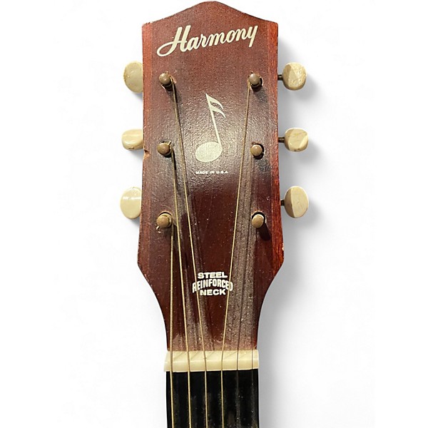 Used Harmony S64 HB Natural Acoustic Guitar