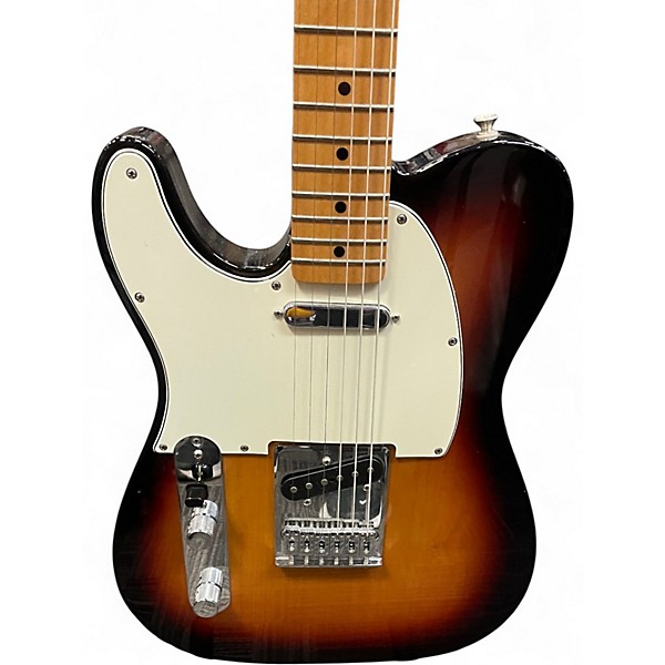 Used Fender Standard Telecaster Left Handed 3 Tone Sunburst Electric Guitar