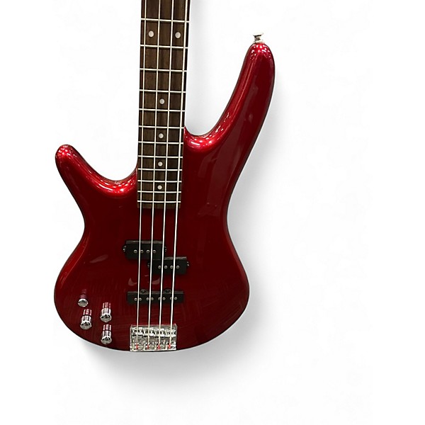 Used Ibanez gsr200LH Chrome Red Electric Bass Guitar