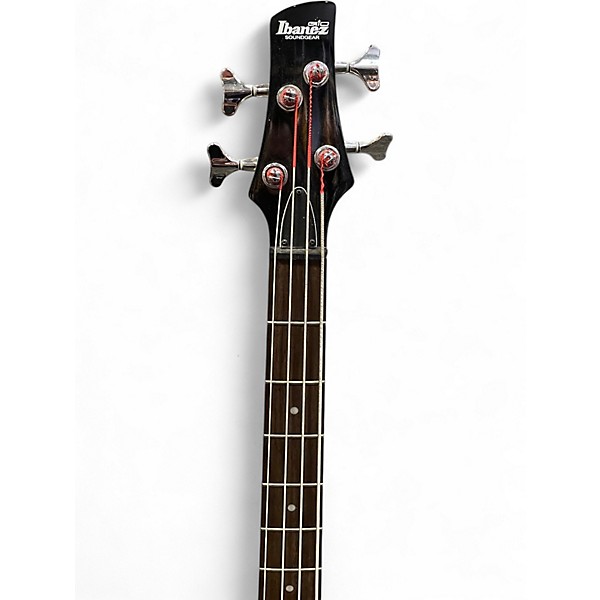 Used Ibanez gsr200LH Chrome Red Electric Bass Guitar