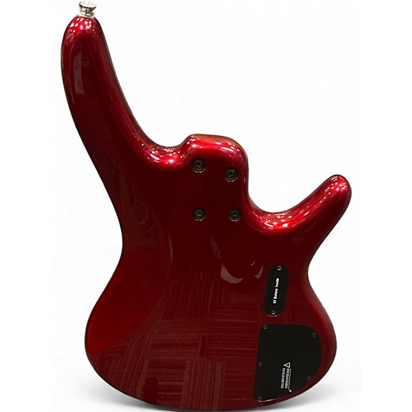 Used Ibanez gsr200LH Chrome Red Electric Bass Guitar