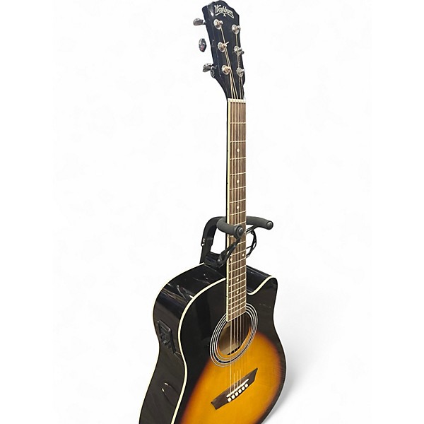 Used Washburn WA90CE 2 Color Sunburst Acoustic Electric Guitar