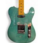 Used Leo Jaymz Popcaster Blue Green Sparkle Solid Body Electric Guitar