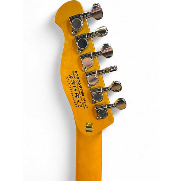 Used Leo Jaymz Popcaster Blue Green Sparkle Solid Body Electric Guitar