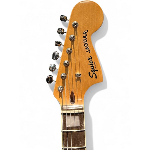 Used 2025 Squier Classic Vibe '70's Jaguar Black Solid Body Electric Guitar