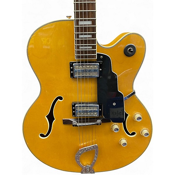 Used De Armond X155 Natural Hollow Body Electric Guitar