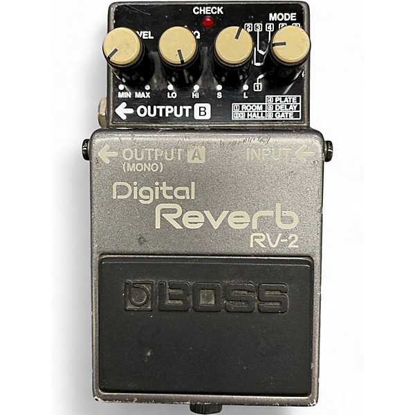 Used BOSS RV2 Digital Reverb Effect Pedal