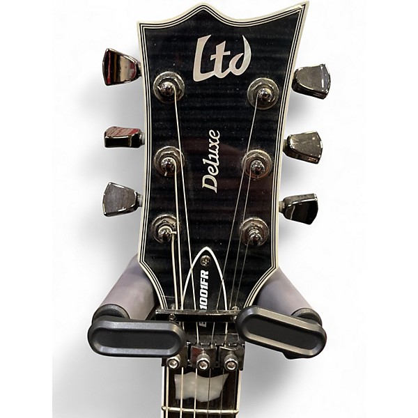 Used 2018 ESP LTD EC1000 FR Deluxe Trans Black Solid Body Electric Guitar