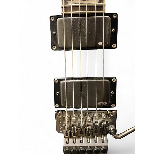 Used 2018 ESP LTD EC1000 FR Deluxe Trans Black Solid Body Electric Guitar