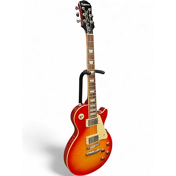 Used 2018 Epiphone Les Paul Standard Plain Top Heritage Cherry Sunburst Solid Body Electric Guitar