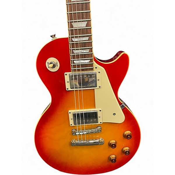 Used 2018 Epiphone Les Paul Standard Plain Top Heritage Cherry Sunburst Solid Body Electric Guitar