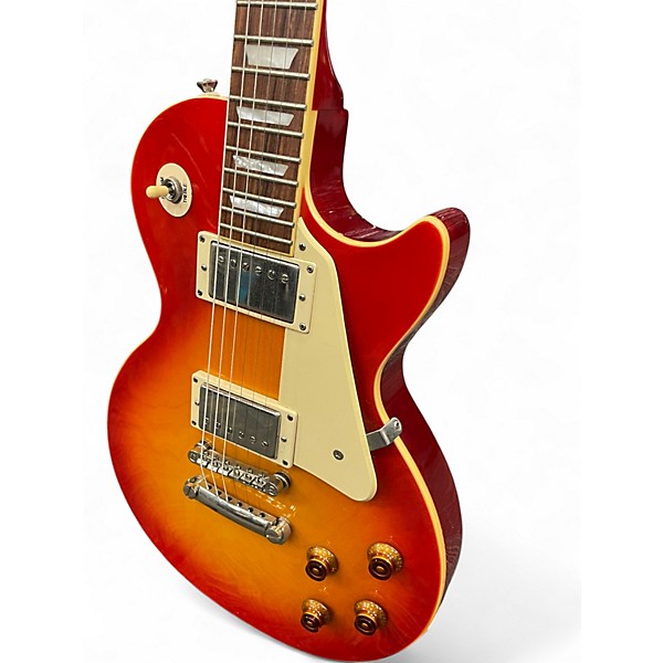 Used 2018 Epiphone Les Paul Standard Plain Top Heritage Cherry Sunburst Solid Body Electric Guitar