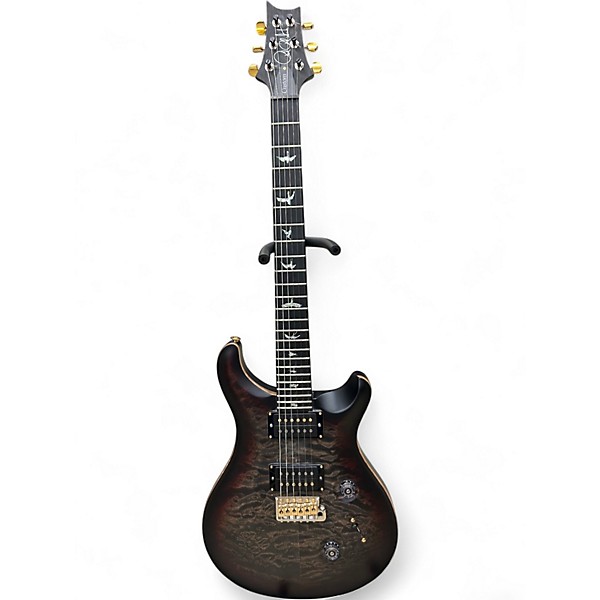 Used PRS Wood Library Custom 24 Charcoal Tri Color Burst Solid Body Electric Guitar
