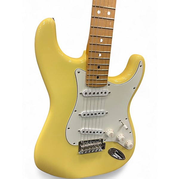Used Fender Player Stratocaster Yellow Solid Body Electric Guitar