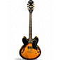 Used Epiphone Dot Deluxe Flametop Tobacco Burst Hollow Body Electric Guitar thumbnail