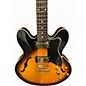 Used Epiphone Dot Deluxe Flametop Tobacco Burst Hollow Body Electric Guitar