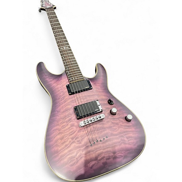 Used Schecter Guitar Research C1 Platinum SATIN PURPLE BURST Solid Body Electric Guitar