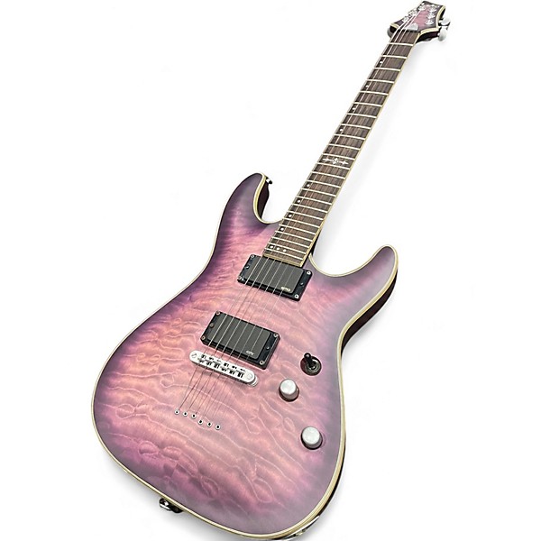 Used Schecter Guitar Research C1 Platinum SATIN PURPLE BURST Solid Body Electric Guitar