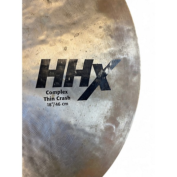 Used SABIAN 18in HHX COMPLEX THIN CRASH Cymbal