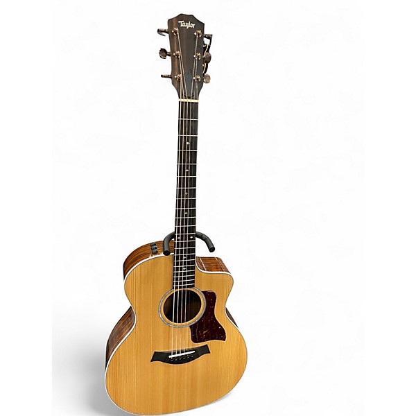 Used Taylor 214CE Deluxe Natural Acoustic Electric Guitar